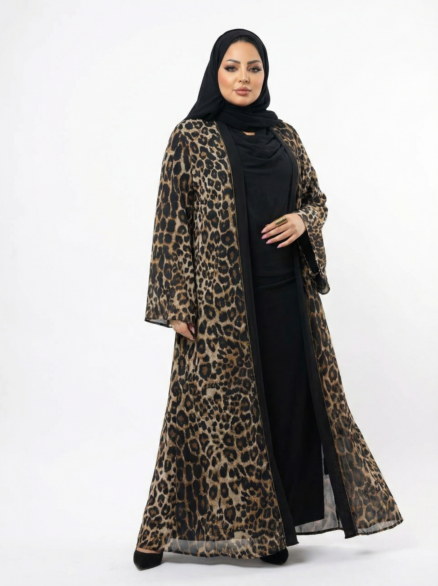 Savara Classic Leopard Abaya